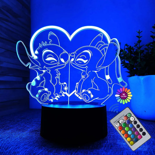 Stitch 3D LED night light