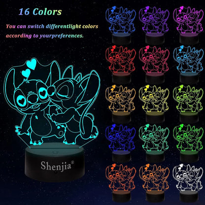 Stitch 3D LED night light